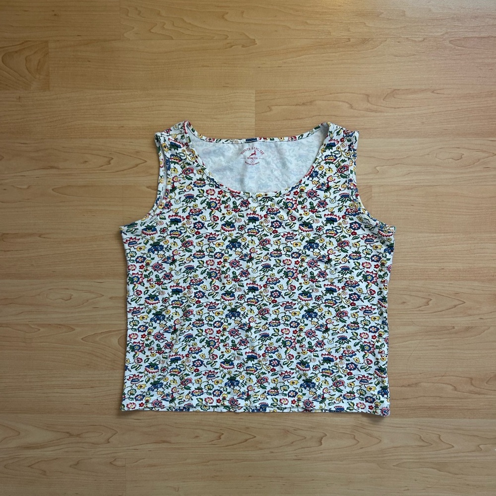 White Stag Multicolor Floral Tank Top